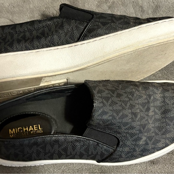 Michael Kors Women’s Monogram Black Slip-On Sneaker - Picture 2 of 3